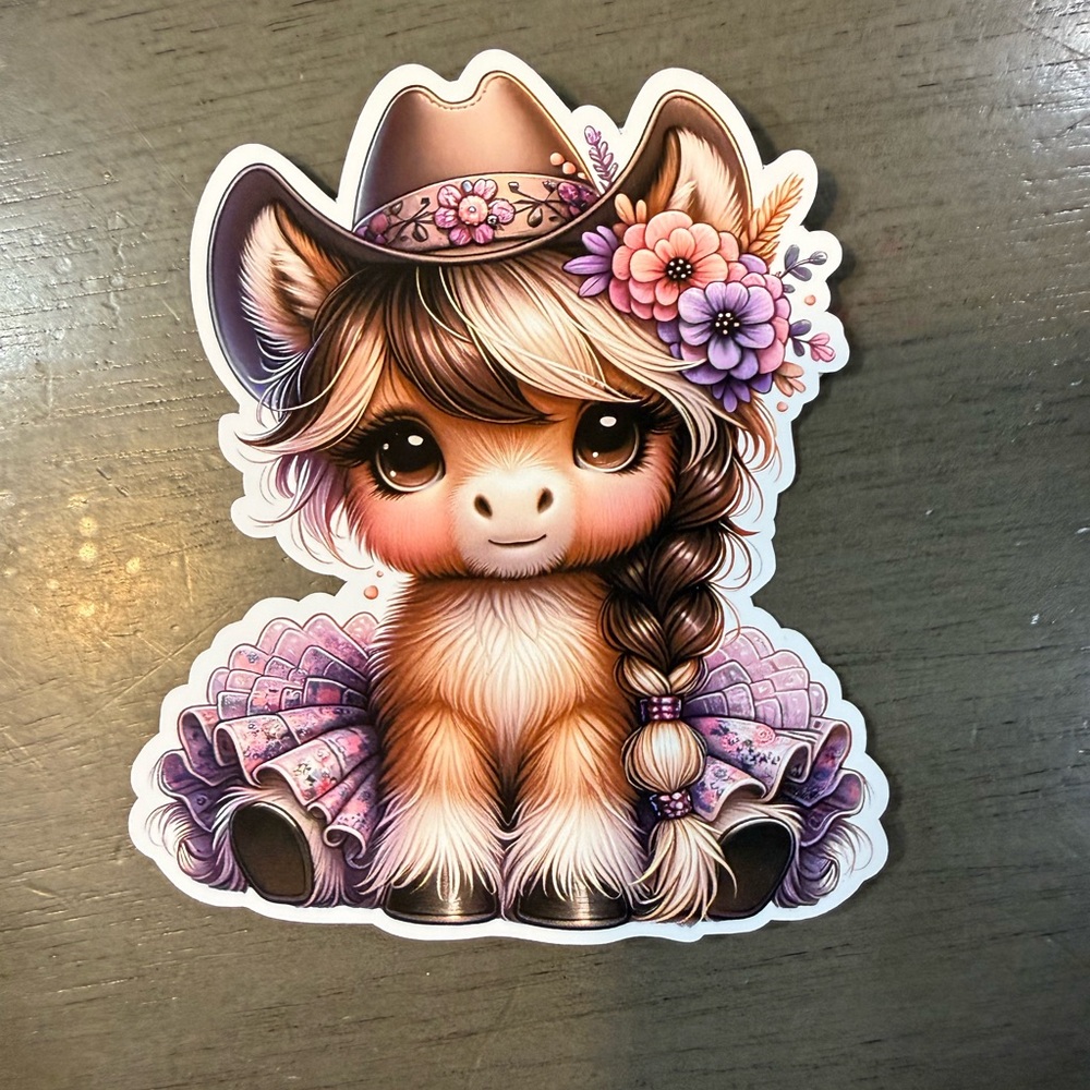 Girl horse with cowboy hat car stock car freshie‎ air freshener